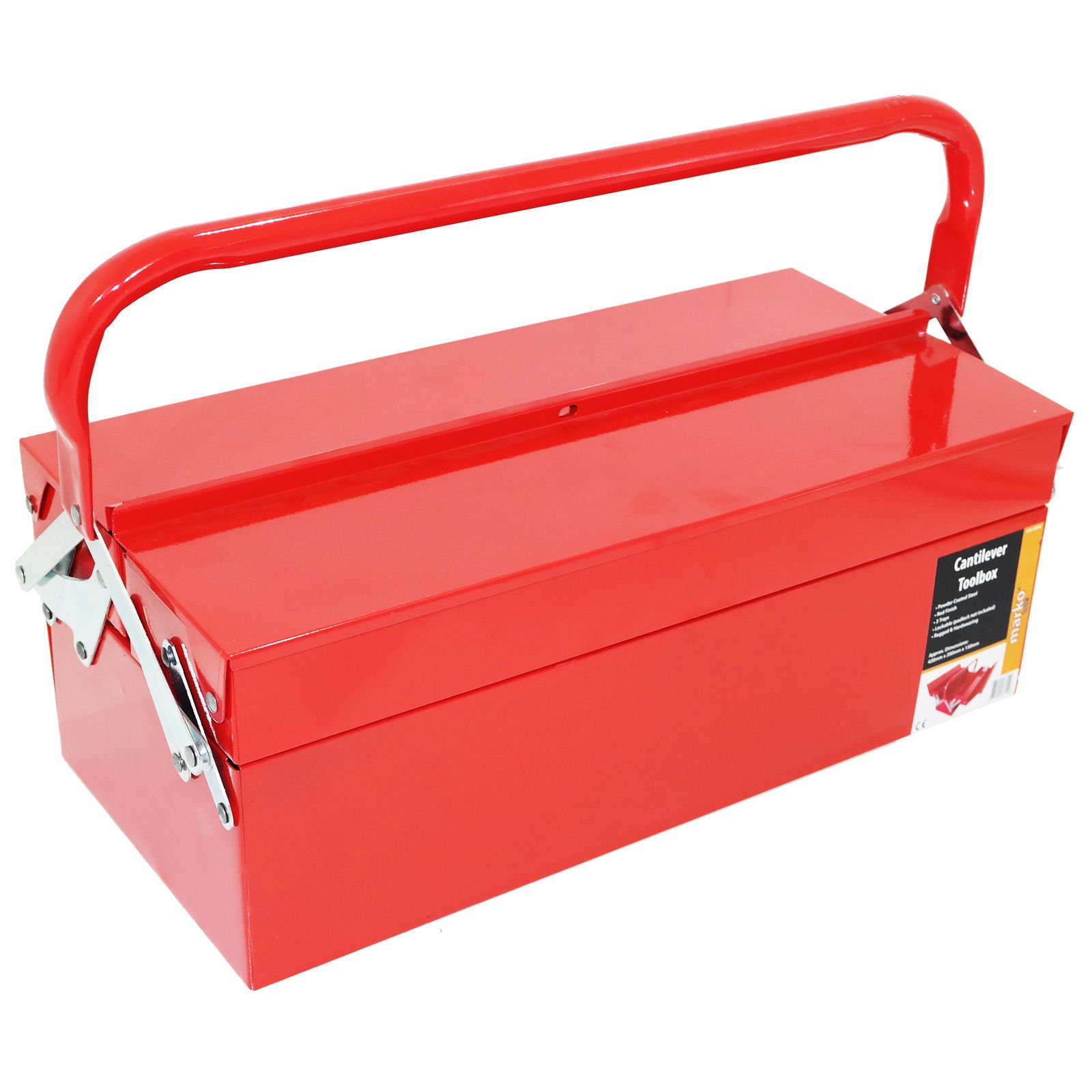 Buy Marko Tools Metal Toolbox 3 Tray Cantilever Red 20 32 Tray