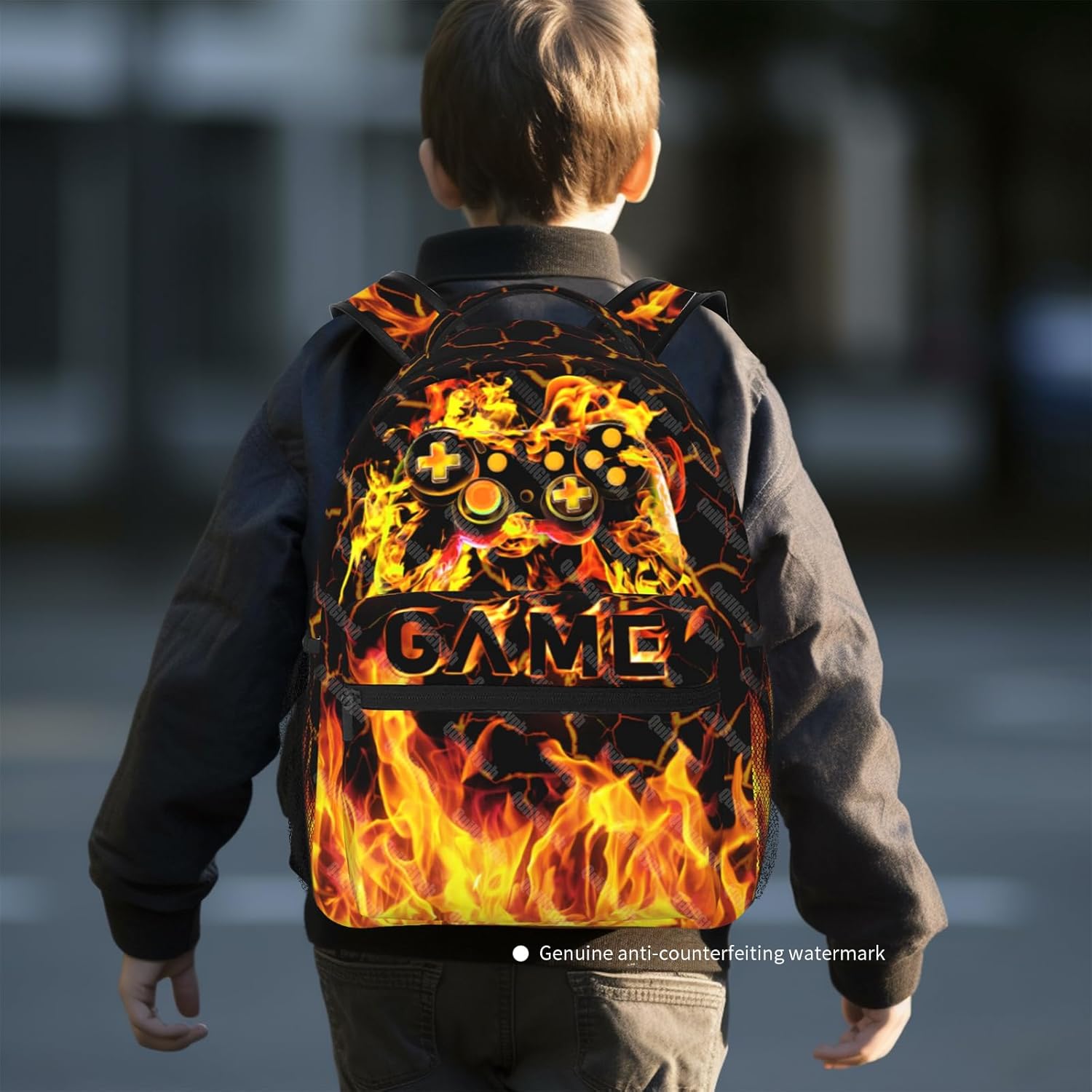 School Backpack For Boys Abstract Gamepad Boys Backpack For Kids Children Teens Elementary Middle School Boy Backpacks Ages 6-18 Video Games Bookbag back pack - Image 6