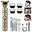 PXLISIE Hair Clippers for Men, Professional Cordless Rechargeable Beard Trimmer Gold Kit with Guide Combs
