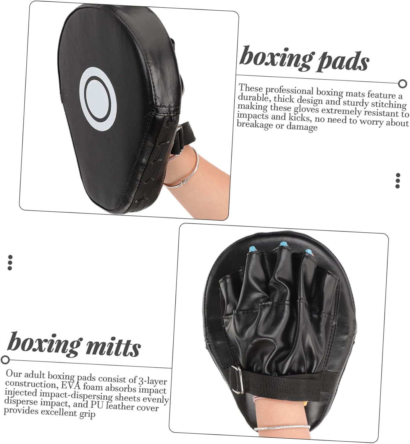 2pcs Professional Boxing Mitts Karate Gloves Taekwondo Kick Pad Punching Mitts Martial Arts Strike Shield Boxing Training Gear