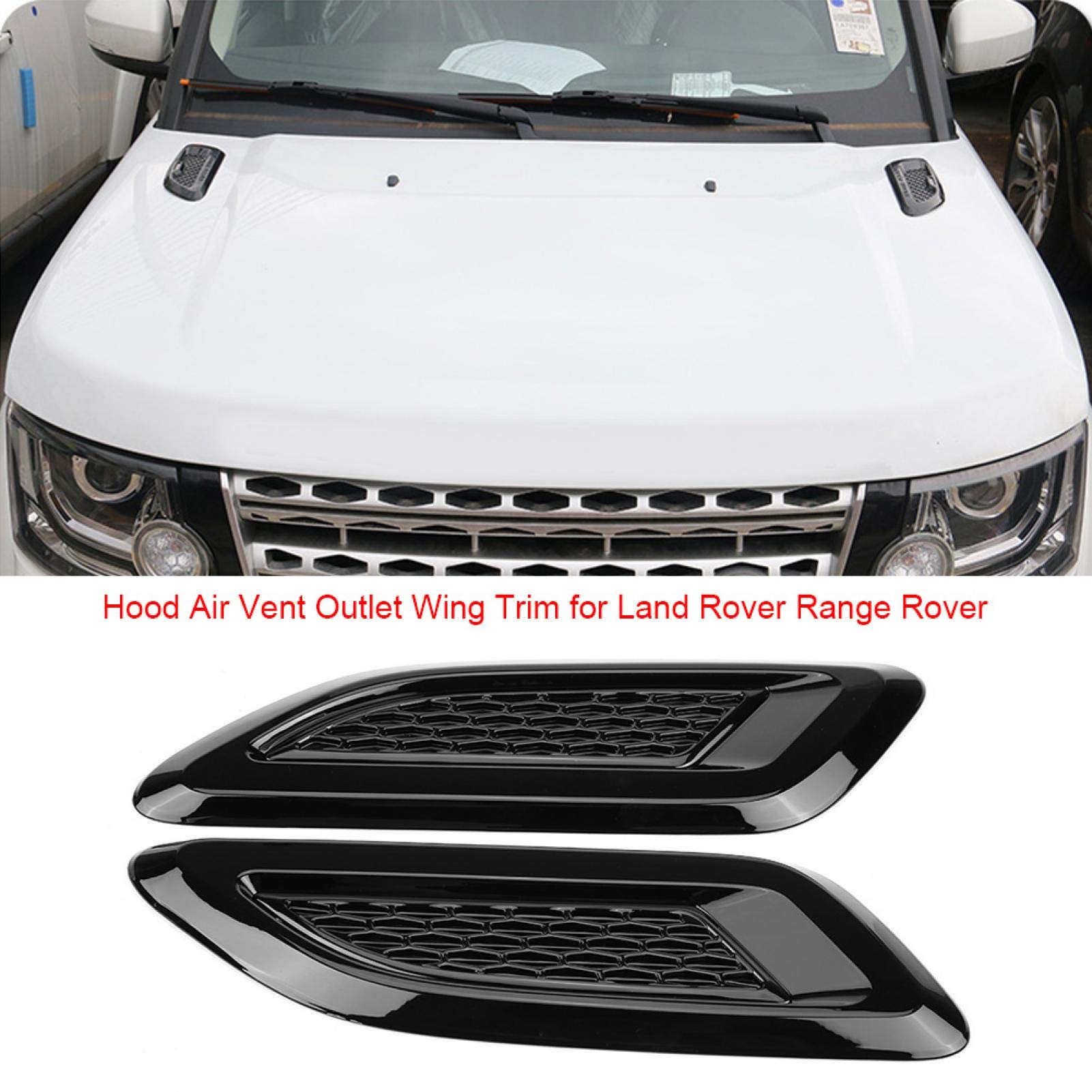 Air Vent Wing Trim Hood Esterno Air Vent Outlet per Land 4 2(nero)