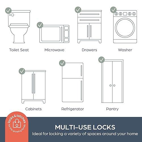 Miniatura 5 de Dreambaby Twist 'N Lock - Cerradura multiusos para niños, color gris, paquete de 6, modelo L1445