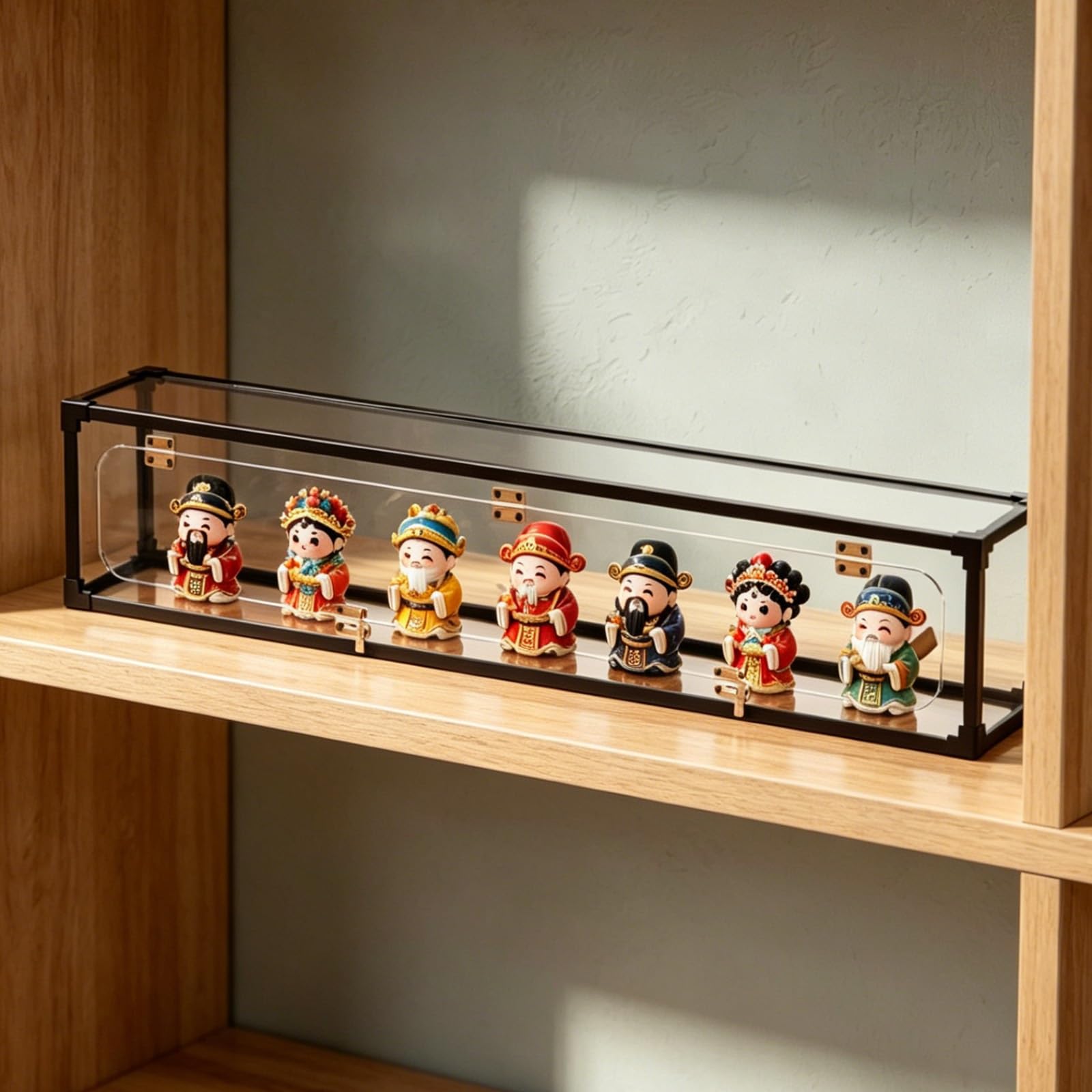 Stackable Clear Acrylic Boxes for Display, Decorative Countertop Transparent Storage Protection Box, Dustproof Showcase with Door(1tier)