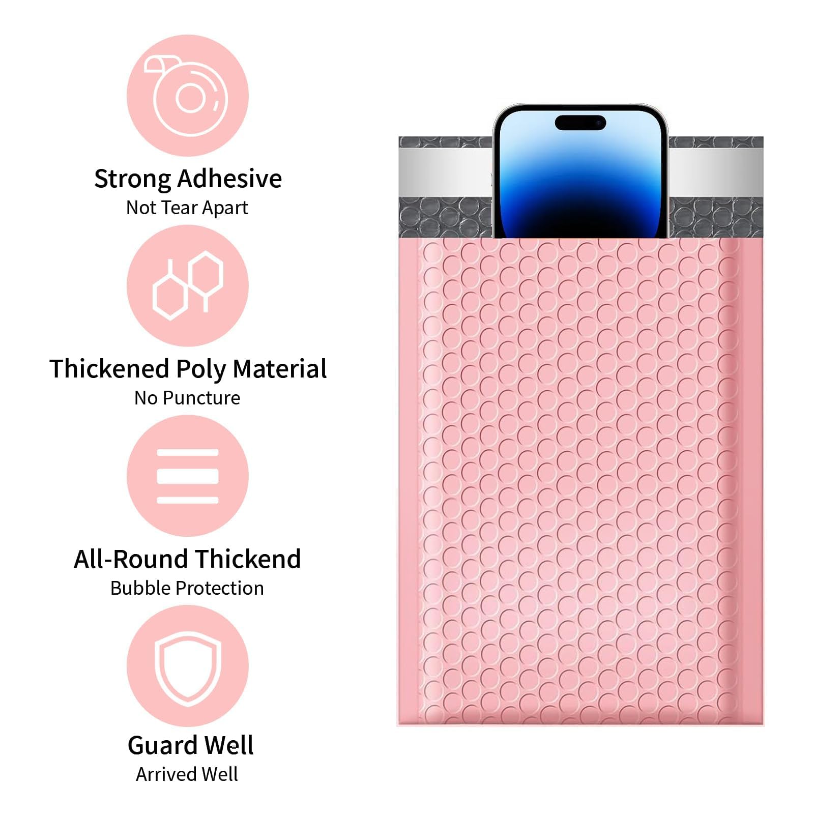 30PCS Padded Envelopes, Poly Bubble Mailers, Padded Bubble Envelopes, Self-Seal Mailers - Image 3
