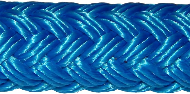 Samson EQ Braid Double Braid Polyester Yacht Rope 1/2" 8,300 lb. Tensile Colors Blue, Black, Beige, Beige/White, Black with Blue Tracer, Pink and Purple Blue, 1/2" x 100 ft. Hank
