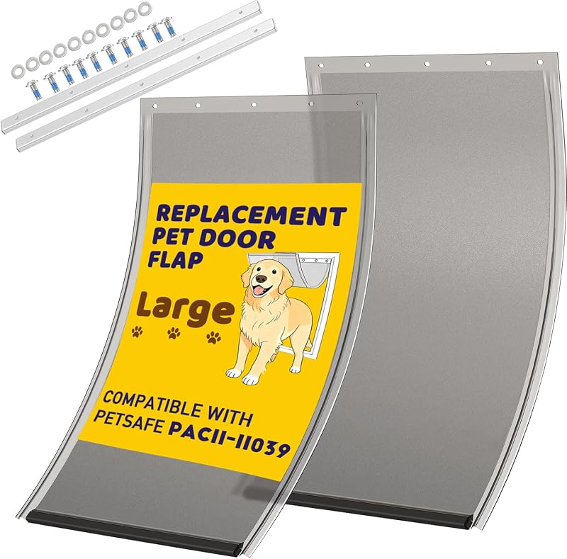 Porta para Cães Grande PAC11-11039 com Aba Magnética e Suporte Aidoralic – Pacote com 2