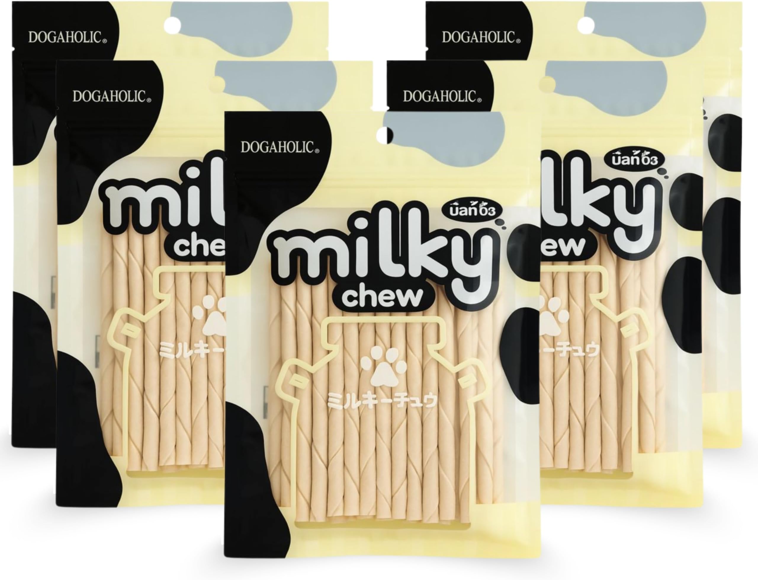 Dogaholic Milky Chews Sticks Dog Treat (Milky Chew Sticks 30 in 1, Pack of 3) with Free Key Ring