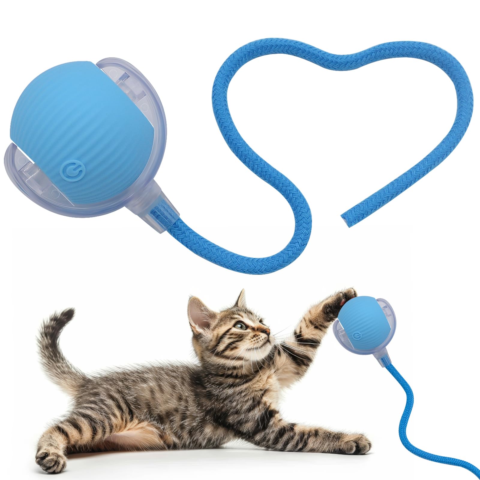 Interactive Cat Dog Toy Ball Indoor Small Automatic Moving Smart Rolling Fun Pet Game with Led Light and