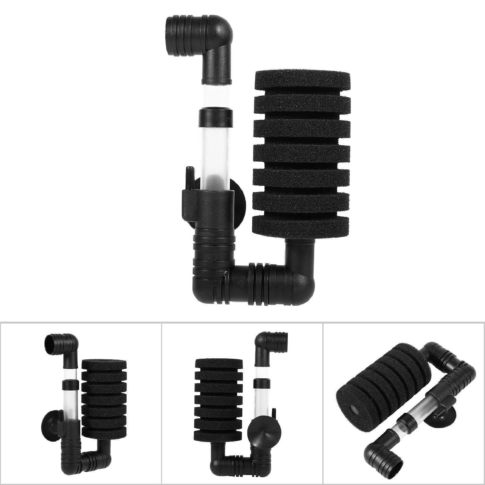 Gavigain Aquarium Air Pump Filter, Dual Oxygen and Filtration, Quiet, Non Materials, for Freshwater Fish and Plants (2830)
