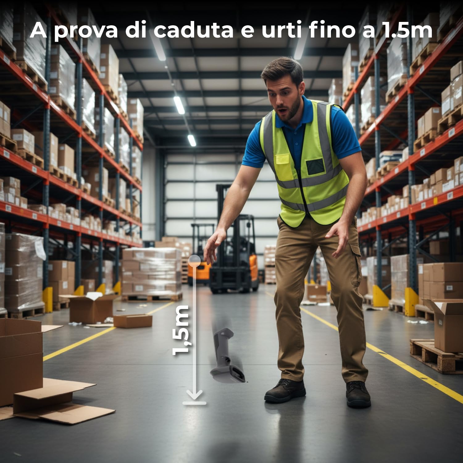 VulTech BC-07P-WBT Barcode Scanner Wireless 2.4Ghz / Bluetooth/USB Lettore Codici a Barre 2D 1D QR, Scansione su display, POS, Registratore Cassa Magazzino Supermercato Farmacia Windows/Mac/Linux