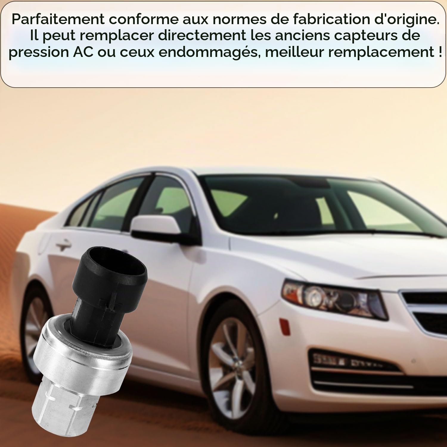 Capteur de Pressostat Climatisation, Capteur de Pression de Climatisation OEM#1551343 13587668 pour Buick Cadillac Chevrolet GMC Pontiac Ford Isuzu