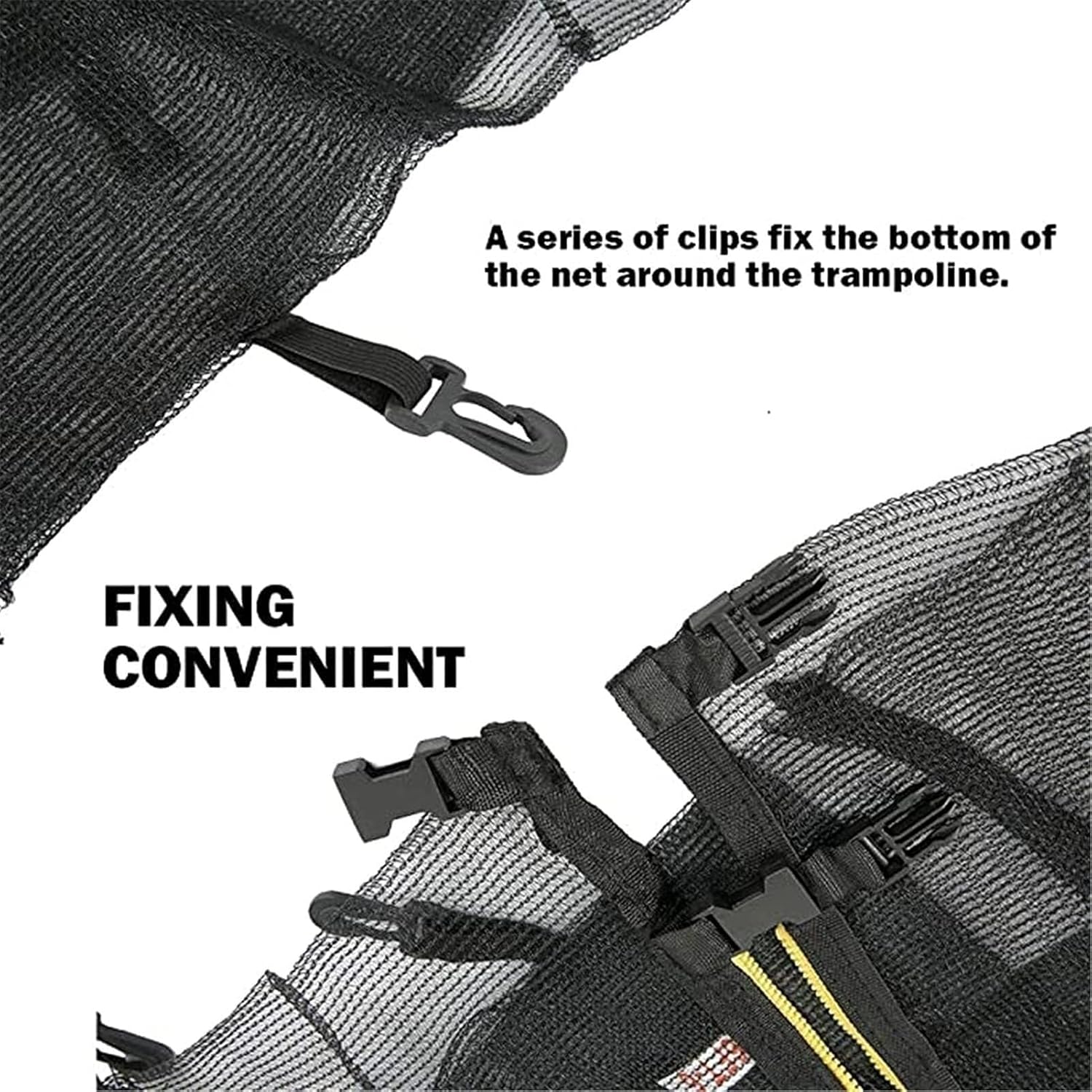 Replacement Trampoline Net 4FT 16FT, UV & Tear Resistant Enclosure, Fits Most Outdoor Circular Garden Trampolines, Durable Safety Netting for Kids