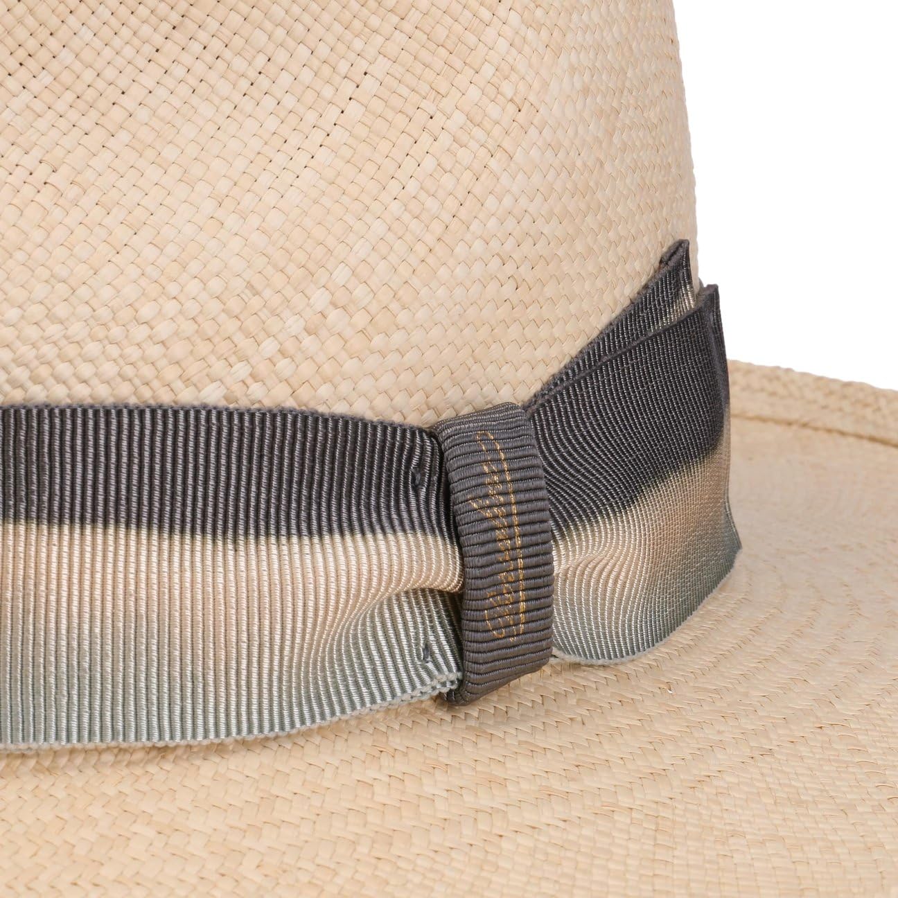 Borsalino Harlem Quito Tesa - Cappello in paglia di panama, cappello di paglia estivo da uomo, made in Italy con nastro in grosgrain grosgrain band primavera-estate primavera estate