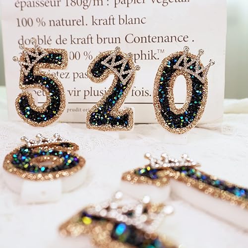 Miniatura 2 de Saododku Velas de cumpleaños para pasteles, velas de número 0123456789 para pasteles de cumpleaños con chispas, velas de pastel grandes de 3.15