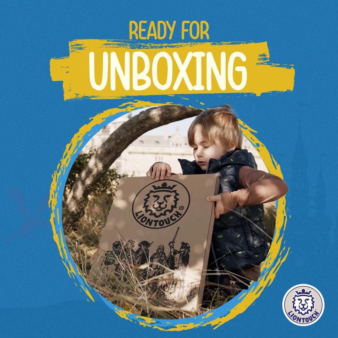 Liontouch - Triple Lion King Foam Sword, Shield & Crown for Boys – Age 3-8 Years | Medieval Toy Set for Pretend Play | Safe Weapons & Battle Accessories for Kids’ Dress Up, Cosplay & Royal Costumes