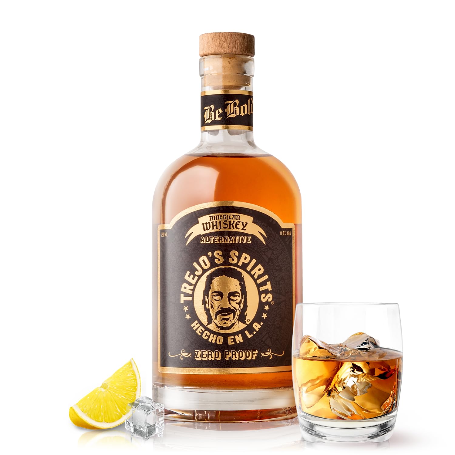Trejo's Spirits American Whiskey Alternative | 100% Zero-Proof | Non-Alcoholic Beverage with Distinctive Flavors | Natural Ingredients | Low Calories & Sugar | Perfect For Cocktails | Promotes
