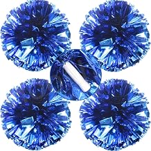 Hooshing 4PCS Cheer Pom Poms with Plastic Handle Cheerleading Pompoms for Kids Team Sports Party Cheering