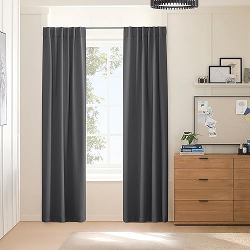 Miniatura 30 de PONY DANCE Cortinas opacas para habitación infantil - Juego de paneles de cortina con aislamiento térmico, cortina con pestaña oculta/bolsillo para