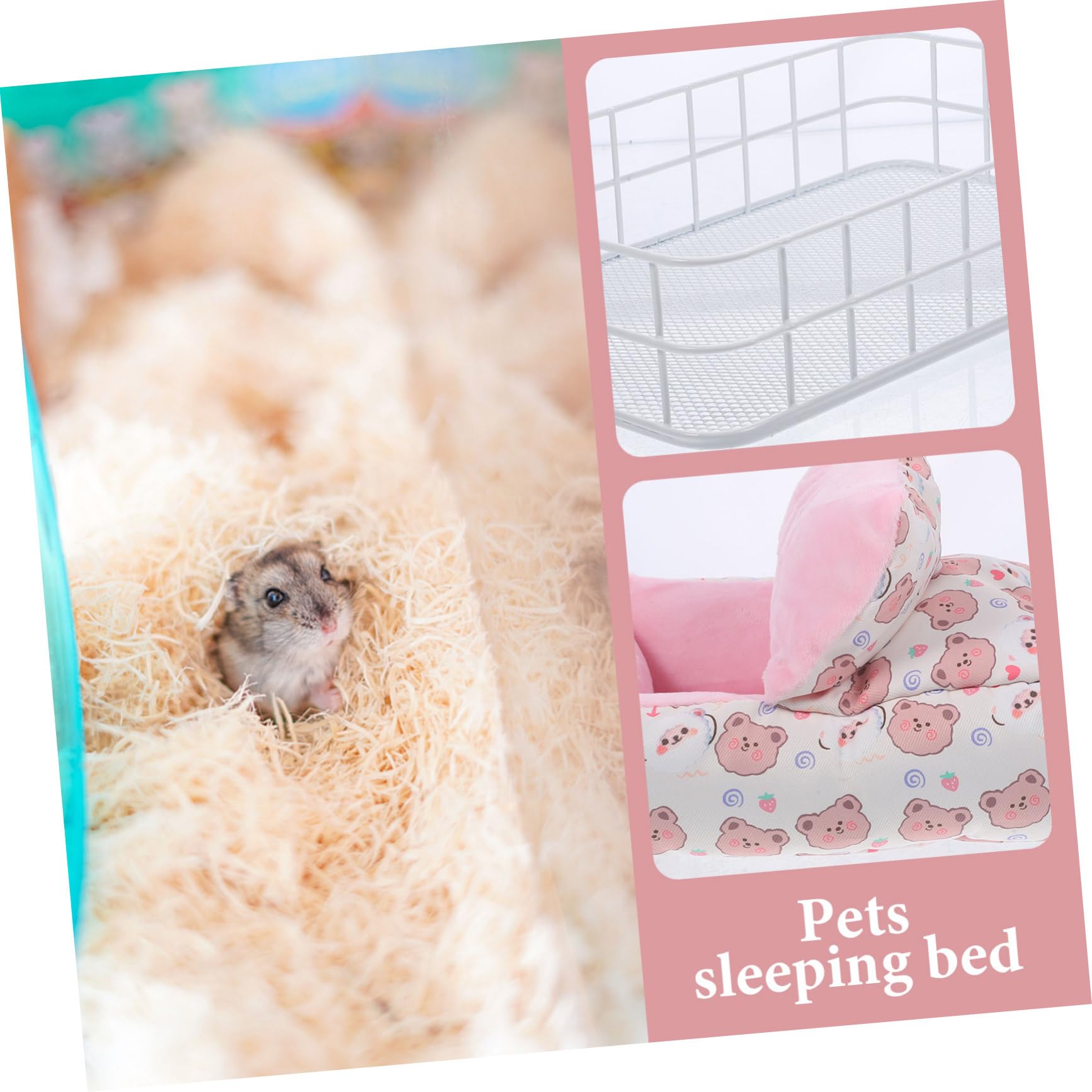 Hamster Hängematte aus Metall und Baumwolle Komfortables Kleintierbett mit Dicker Konstruktion als Schlaf und Versteckplatz für Hamster und Frettchen