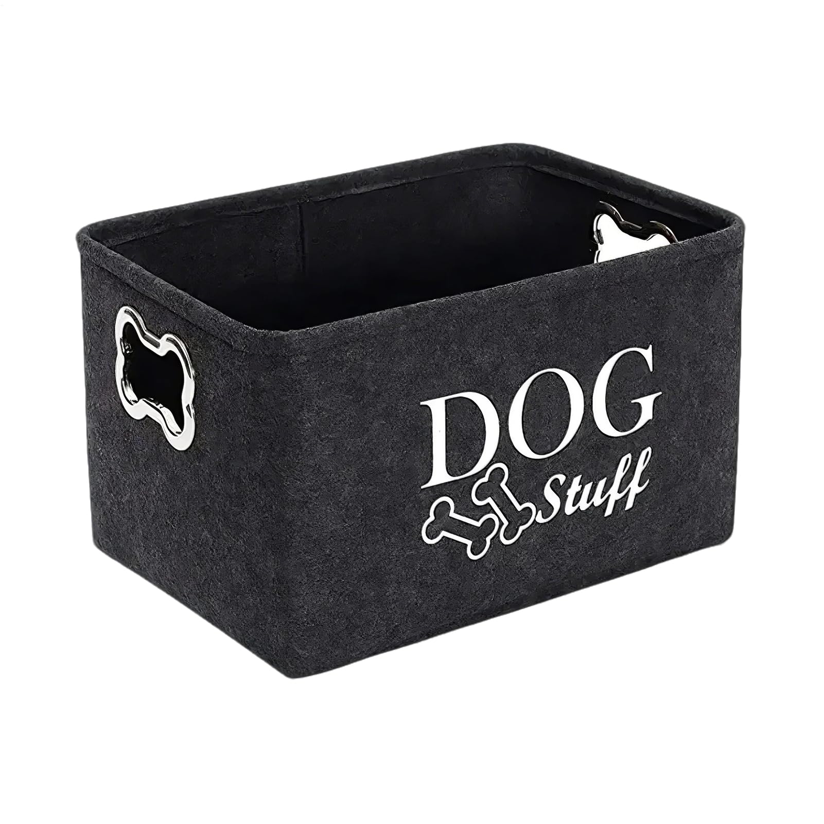 Cesta de juguetes para organizar accesorios de mascotas en espacios reducidos