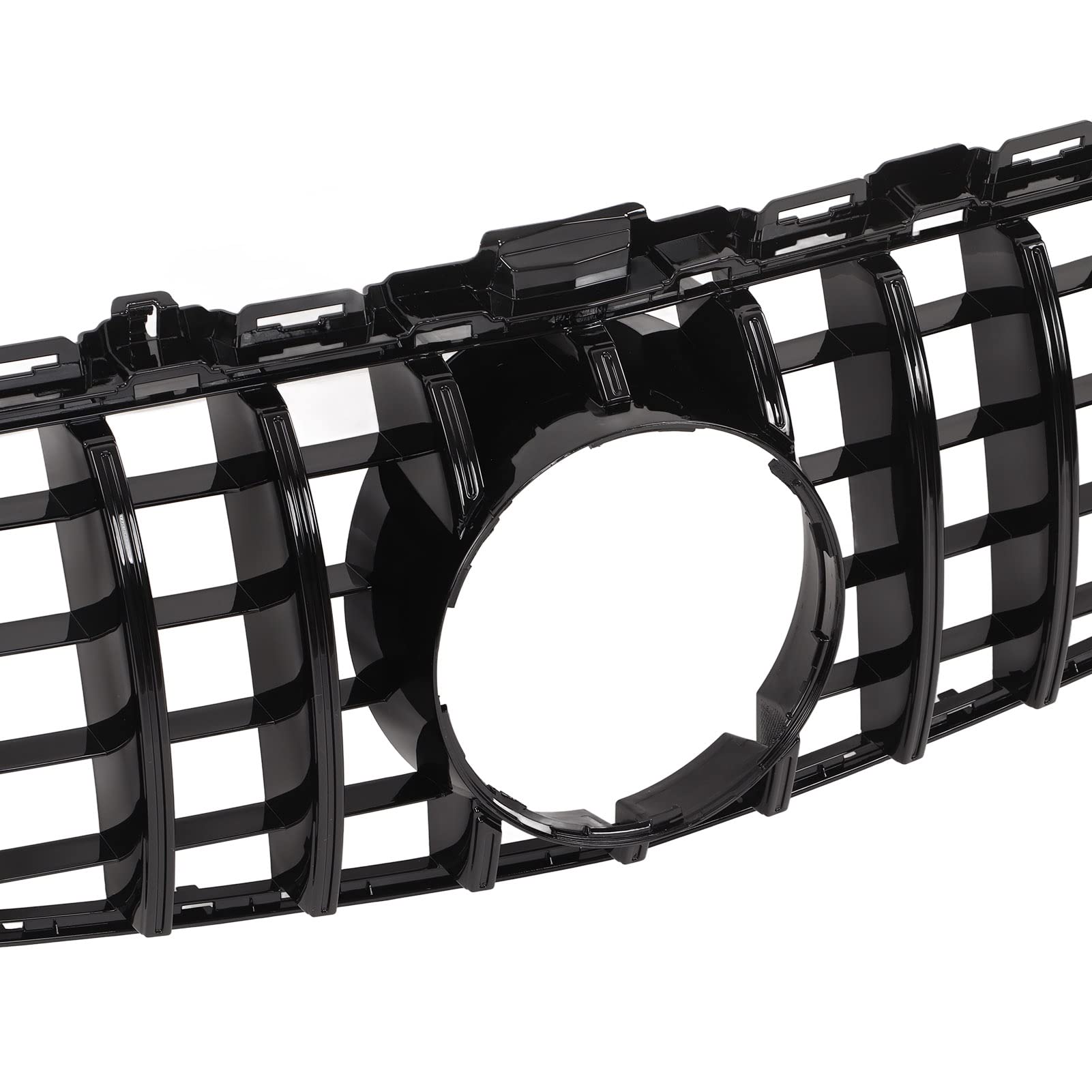 Aramox dla Panamericana GT Style Maskownica z Siatkową Maskownicą Zamiennik dla C Klasa W205 C205 Przed Liftingiem 2015-2018(pełna czerń)