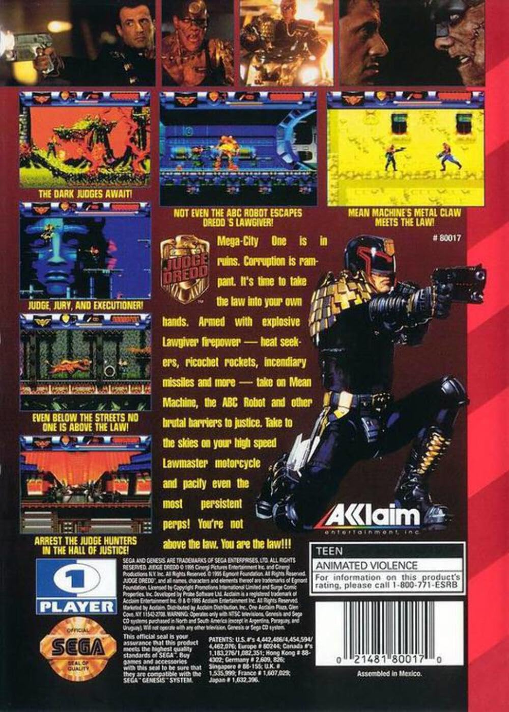 Justiceです Amazon.com: Judge Dredd : Video Games