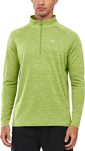 Miniatura 2 de NORTHYARD - Camiseta de correr para hombre, manga larga, cremallera de un cuarto, sudadera que absorbe la humedad, secado rápido, camisetas