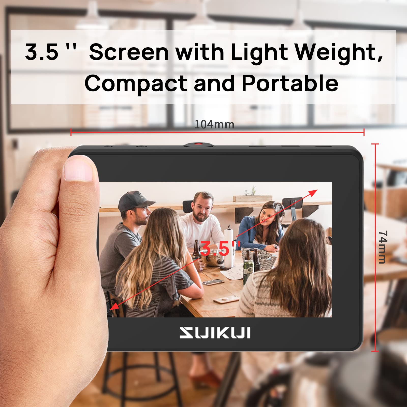 SUIKUI RH35 Unlimited Recording Camera Monitor 1080P 30FPS Capture
