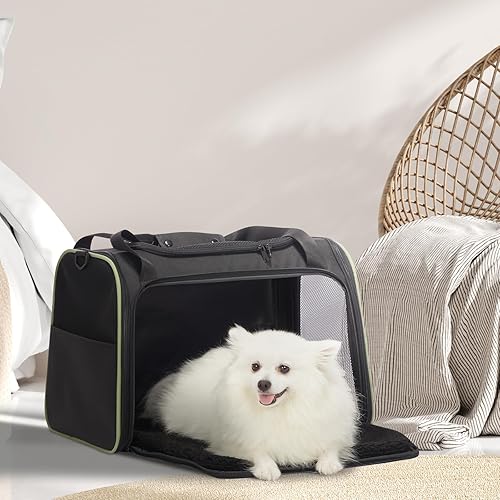 Miniatura 6 de PETSFIT Transportador grande para gatos, transportador para perros de hasta 25 libras, protección de privacidad de mascotas, transportador de