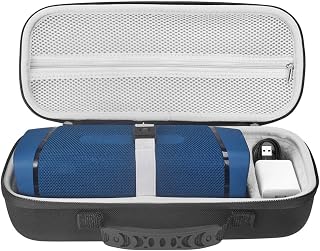 Case para Sony SRS-XB33 EXTRA BASS Alto-falante Portátil | Estojo rígido em EVA | Espaço Fixo Pelúcia | Bolso malha com espaço extra para acessórios do cabos do carregador
