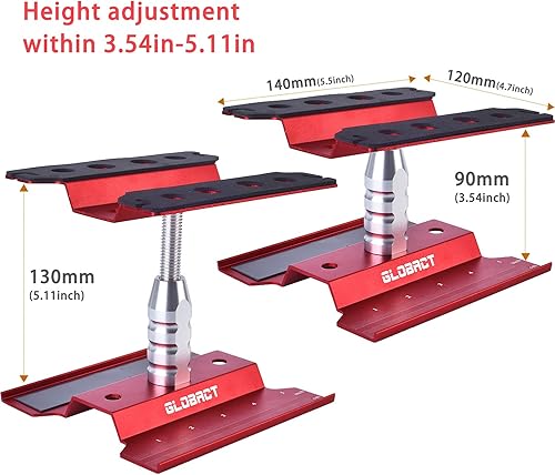 Miniatura 3 de Globact Aleación de aluminio RC Car Repair Work Stand Hobby Tool Set de 360 grados de rotación de elevación o inferior y 270 piezas RC Tornillos Kit