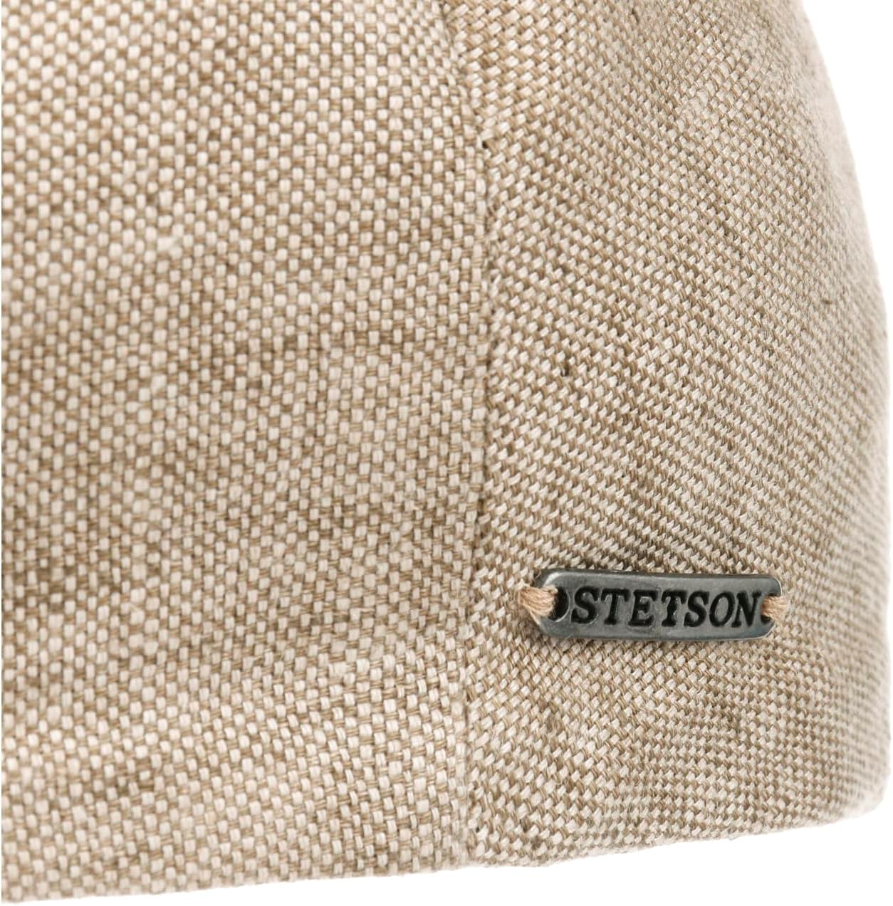 Hatteras Linnen Check Flat Cap by Stetson - € 69,00