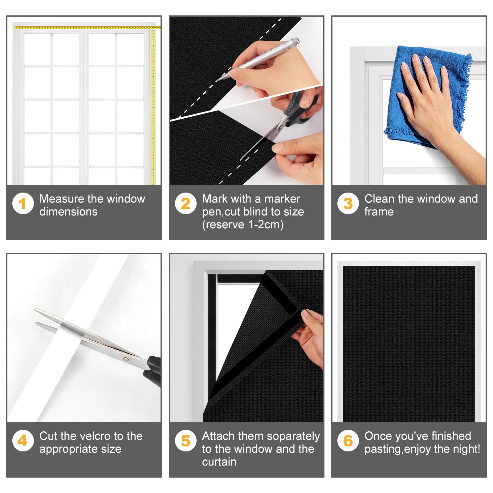 Edonkvi Tenda Oscurante Finestra,Tenda Lucernario Termiche,Telo Oscurante per Interni Senza Fori,Tendina Oscuranti Finestra Materiale di Lino,Tessuto Scuri per Finestre Interno,100% Blackout Curtains