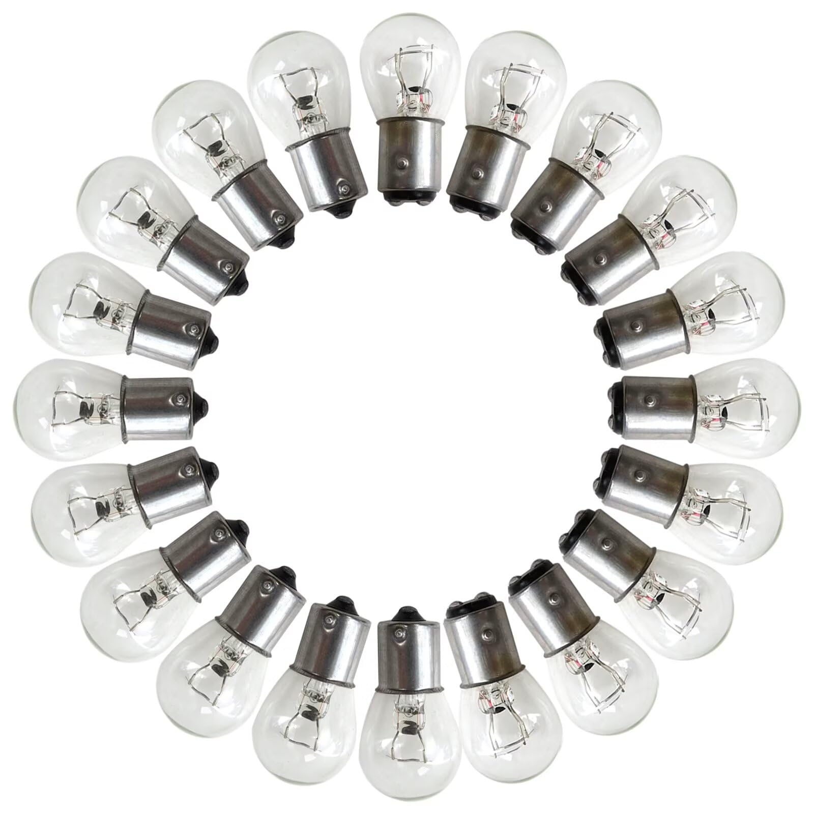 JRSHOME New 20Pack 1156 + 1157 12v Bright Light Bulbs Back-up, Reverse, Interior Dome, High Mount Stop, Directional Signal for Car, Truck, Motorcycle, Boat, RV, Trailer