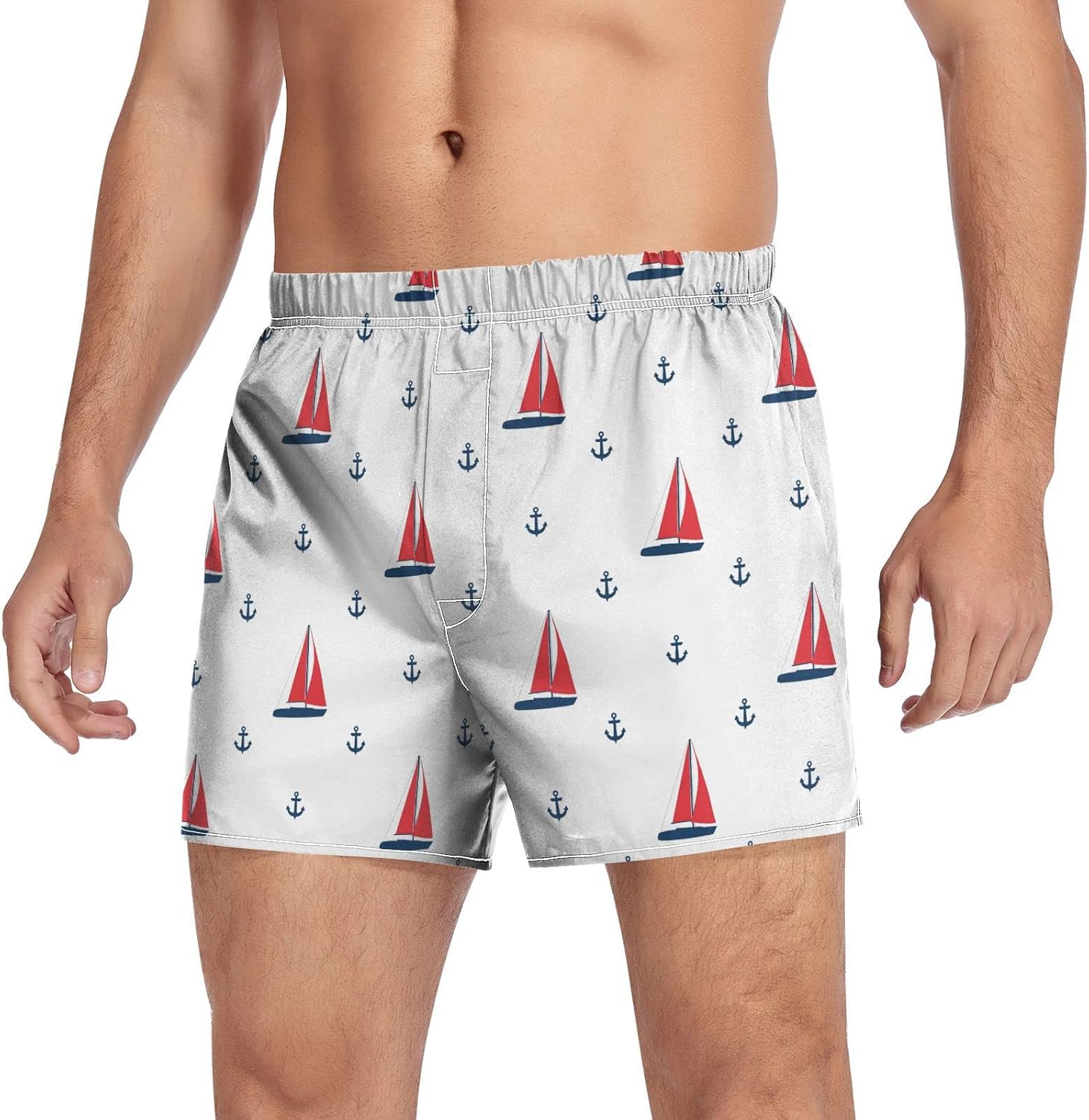 Mens Boxer Shorts Soft Funny Pattern Sleep Short Underwear Breathable Athletic Sport Briefs - Image 3