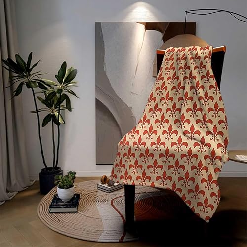 Miniatura 3 de Manta cómoda colección de decoración de flores de lis, cobijas creativas para el frio, acogedora decoración de habitación, 40 x 60 pulgadas