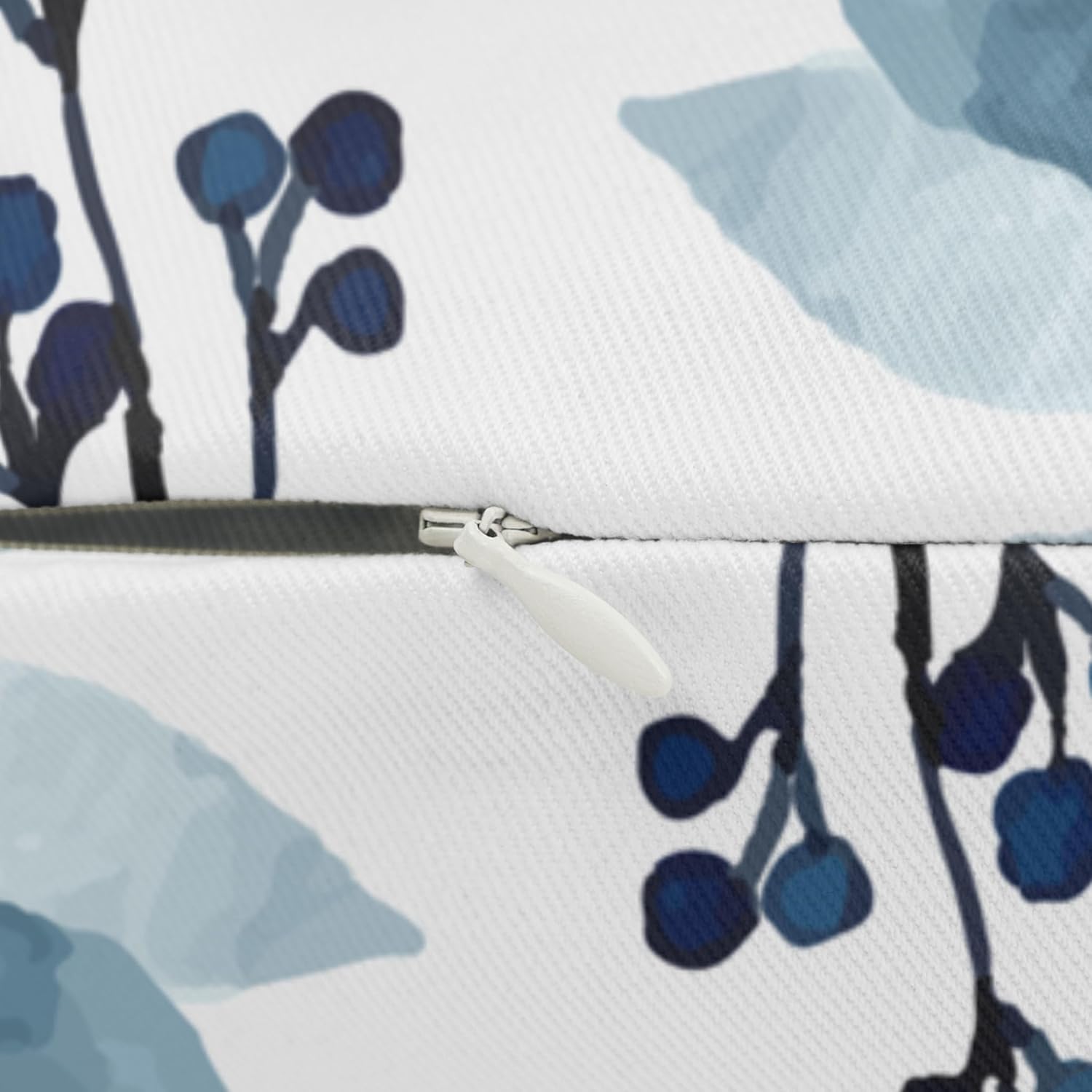 WTF Floral Decor Pillow WTF Decorative Pillow Navy and White Pillow
