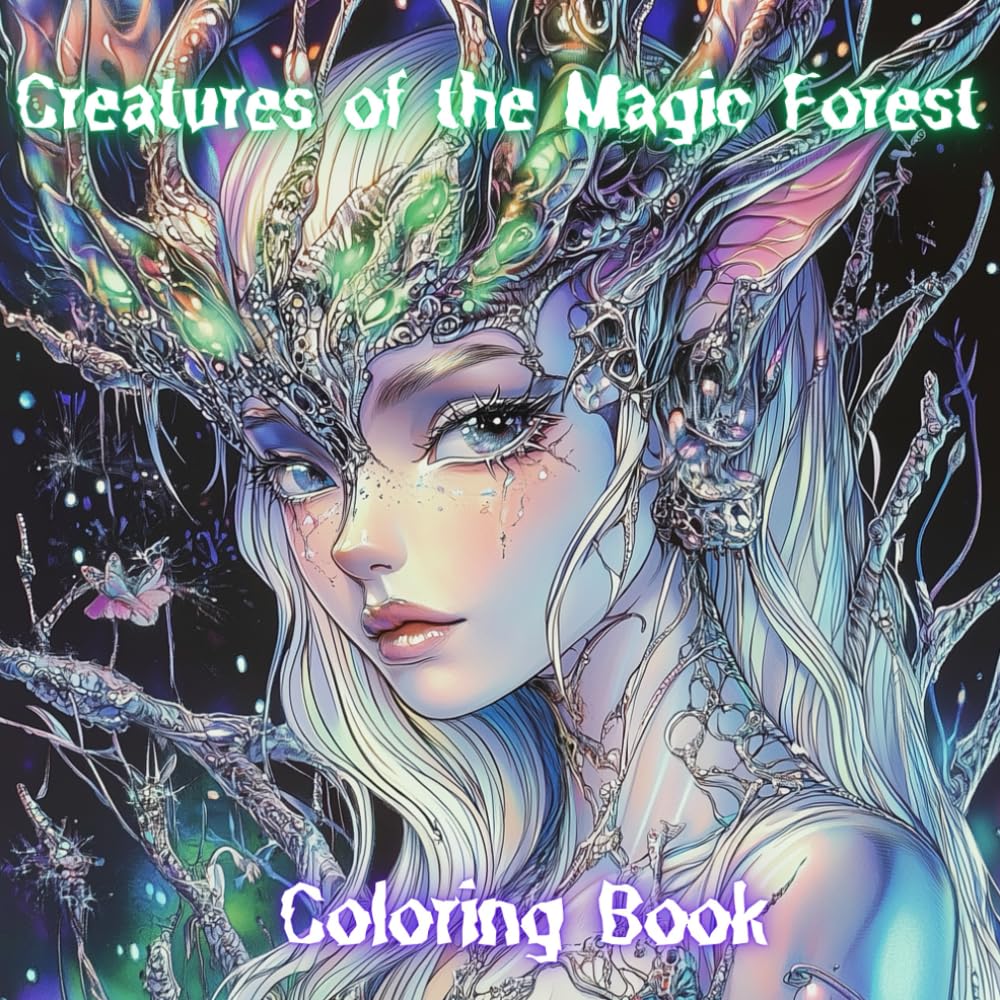 Creatures of the Magic Forest: A Relaxing Fantasy Coloring Book for Creativity and Calm