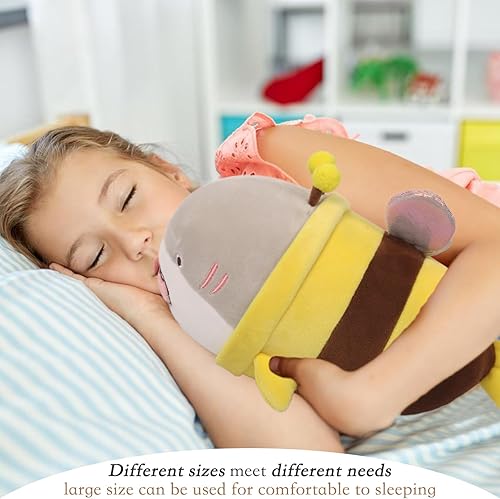 Miniatura 10 de ARELUX Almohada de felpa con diseño de flores de animales de peluche, bonita decoración de habitación, almohadas de flores indie, cojín suave para