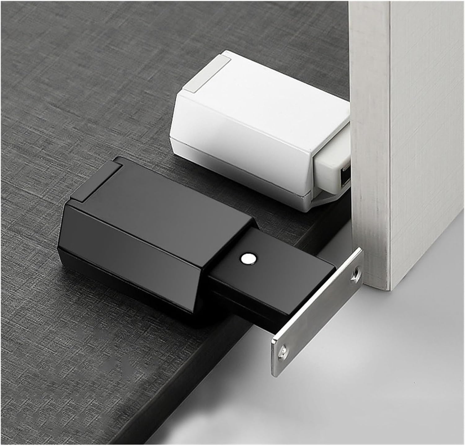 Magnetic Door Catches Heavy Duty Push to Open Cabinet Latch(Zinc Alloy - White)
