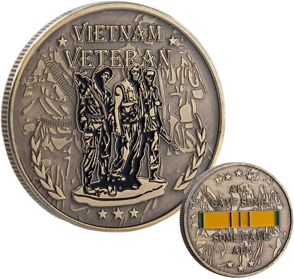 YIQILAFADA Vietnam Veteran Military Veterans Challenge Coin - All Gave Some, Some Gave All Coin