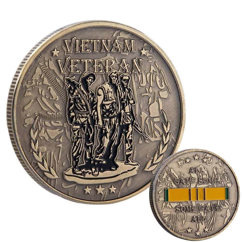 YIQILAFADA Vietnam Veteran Military Veterans Challenge Coin - All Gave Some, Some Gave All Coin