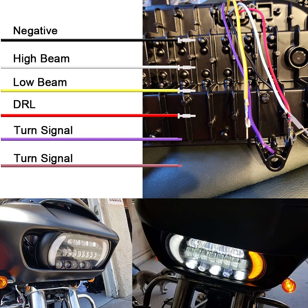 Amazon | KUQIQI ロードグライド LED ヘッドライト ウインカー