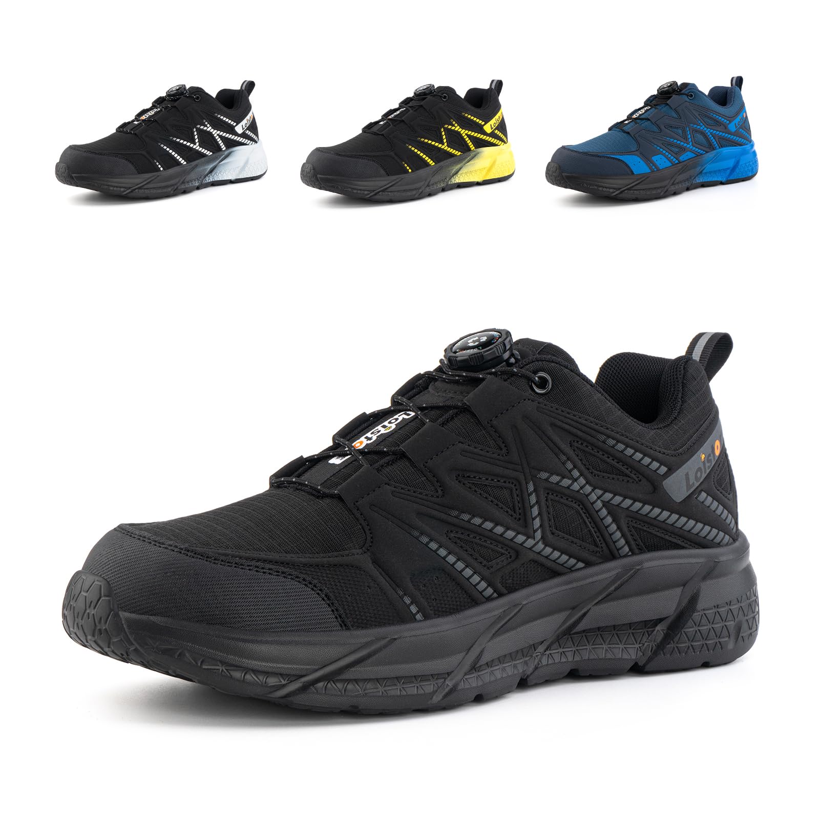 Loiston Arbeitsschuhe Herren Damen Sicherheitsschuhe Leicht Sportliche Atmungsaktiv Stahlkappenschuhe Schutzschuhe 46