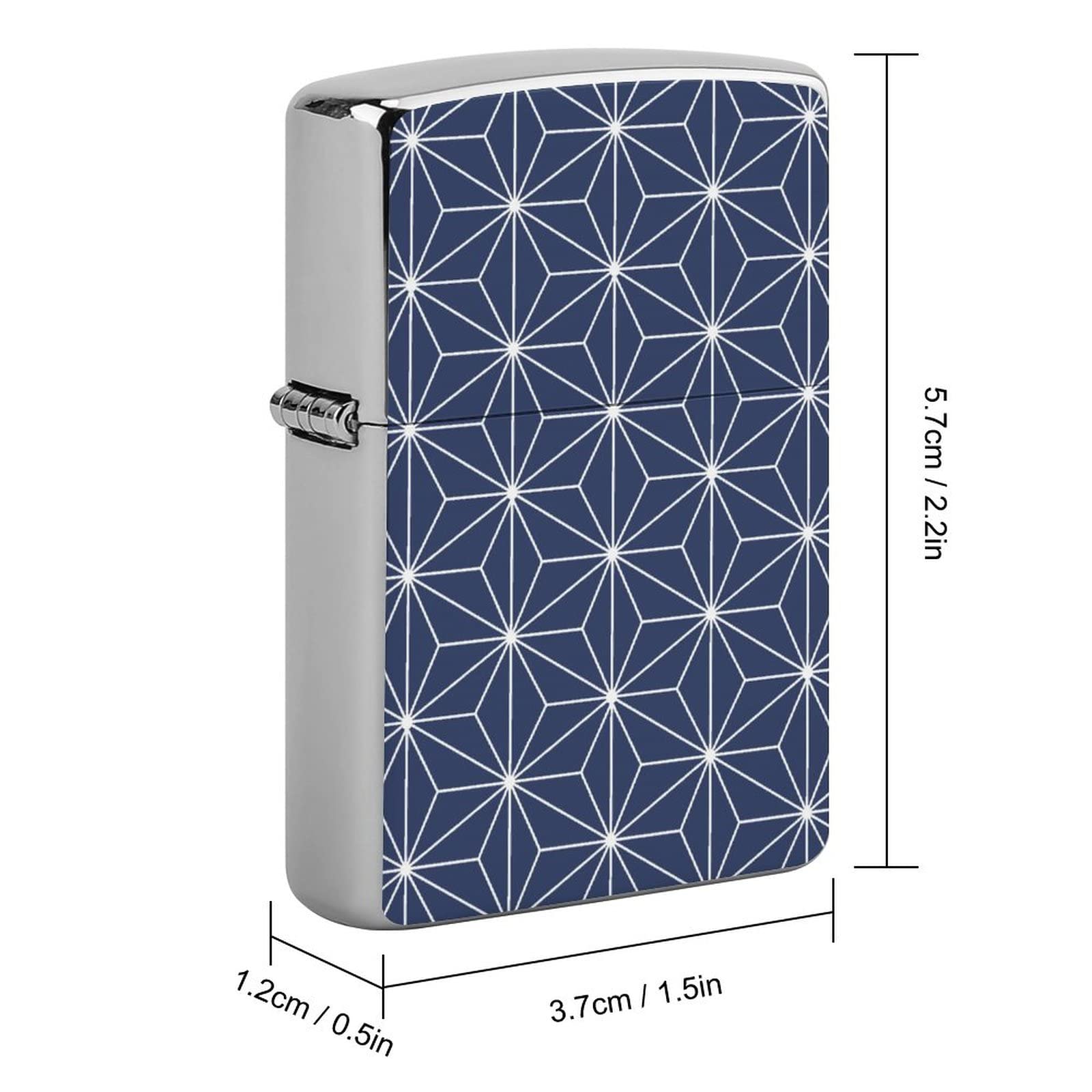 Amazon.co.jp: ZIPPO兼用ケース 和柄 青 麻の葉模様 ジッポライター