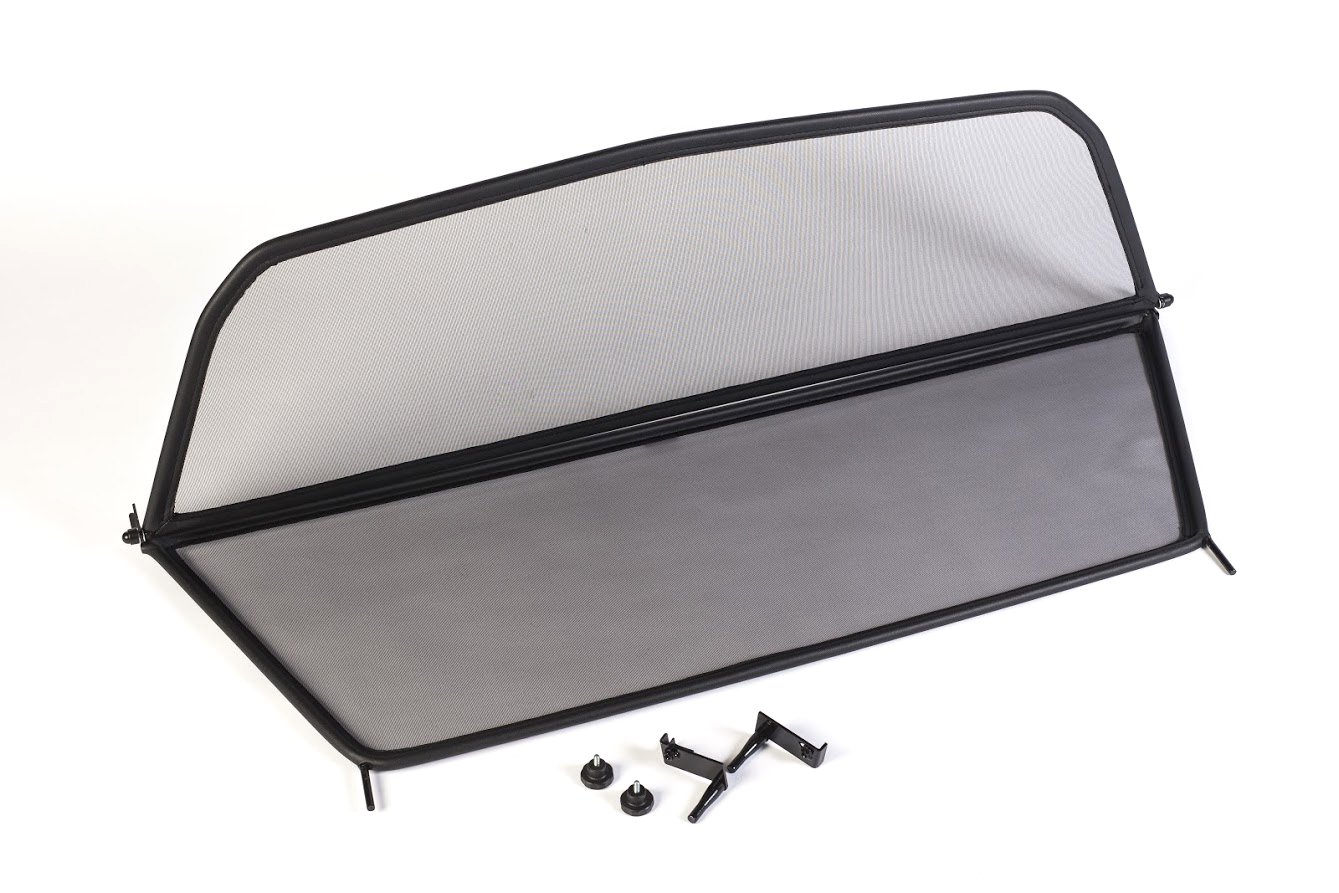 Déflecteur de vent pliable avec fermeture rapide - noir pour BMW 3-Série E46 Décapotable | Filet Anti-Remous Coupe | Déflecteur d'air