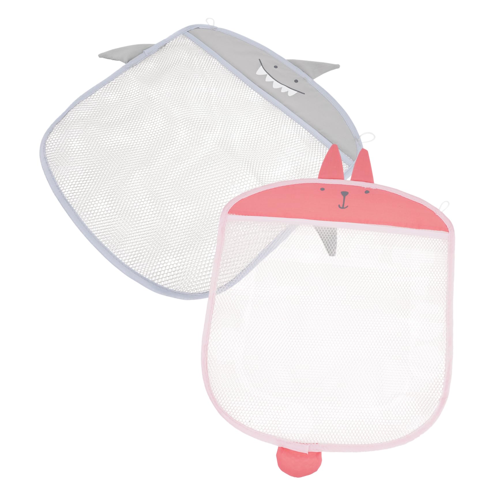 STOBAZA 8pezzi Organizer Da Bagno Rete Per Giocattoli Design Carino Rabbito Squalo Borsa Appendi Rete Per Giocattoli Facile Installare Con Ventose Perfetta Per Accessori Bagno