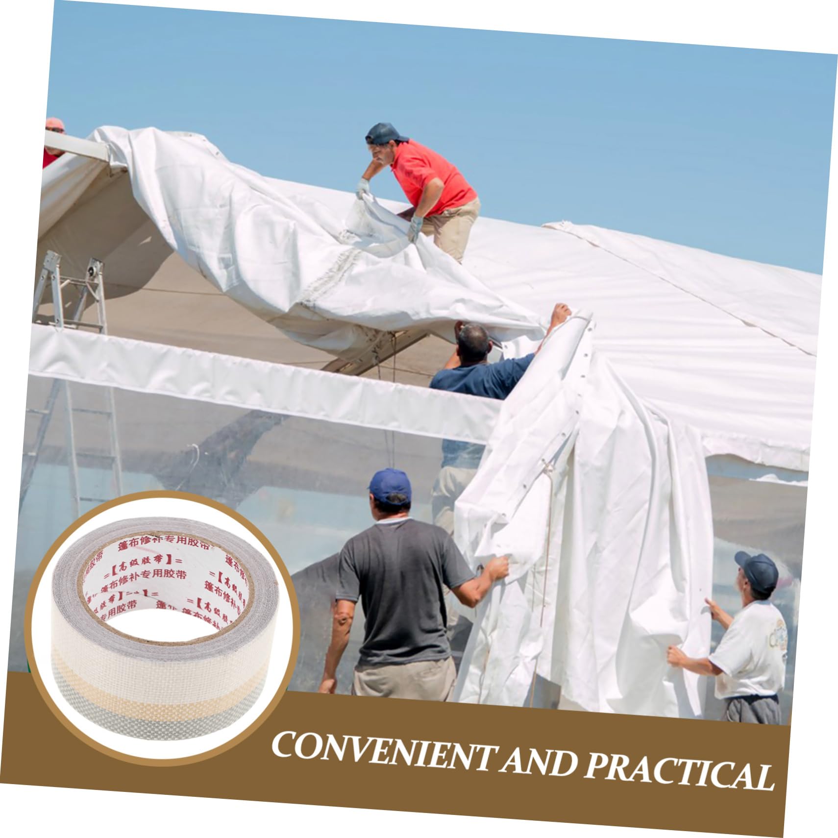 4rollen Reparaturband Für Zelt Und Plane Wasserdichtes Und Stark Haftendes Klebeband Für Gewächshäuser Für Outdoor-anwendungen Und Schnelle Reparaturen