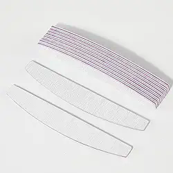 Lixa de unha, 10 peças, lixas de unhas profissionais reutilizáveis, placas de esmeril dupla face, gramatura 100/180, lixas de unhas e tampões de manicure e pedicure para unhas naturais e unhas de