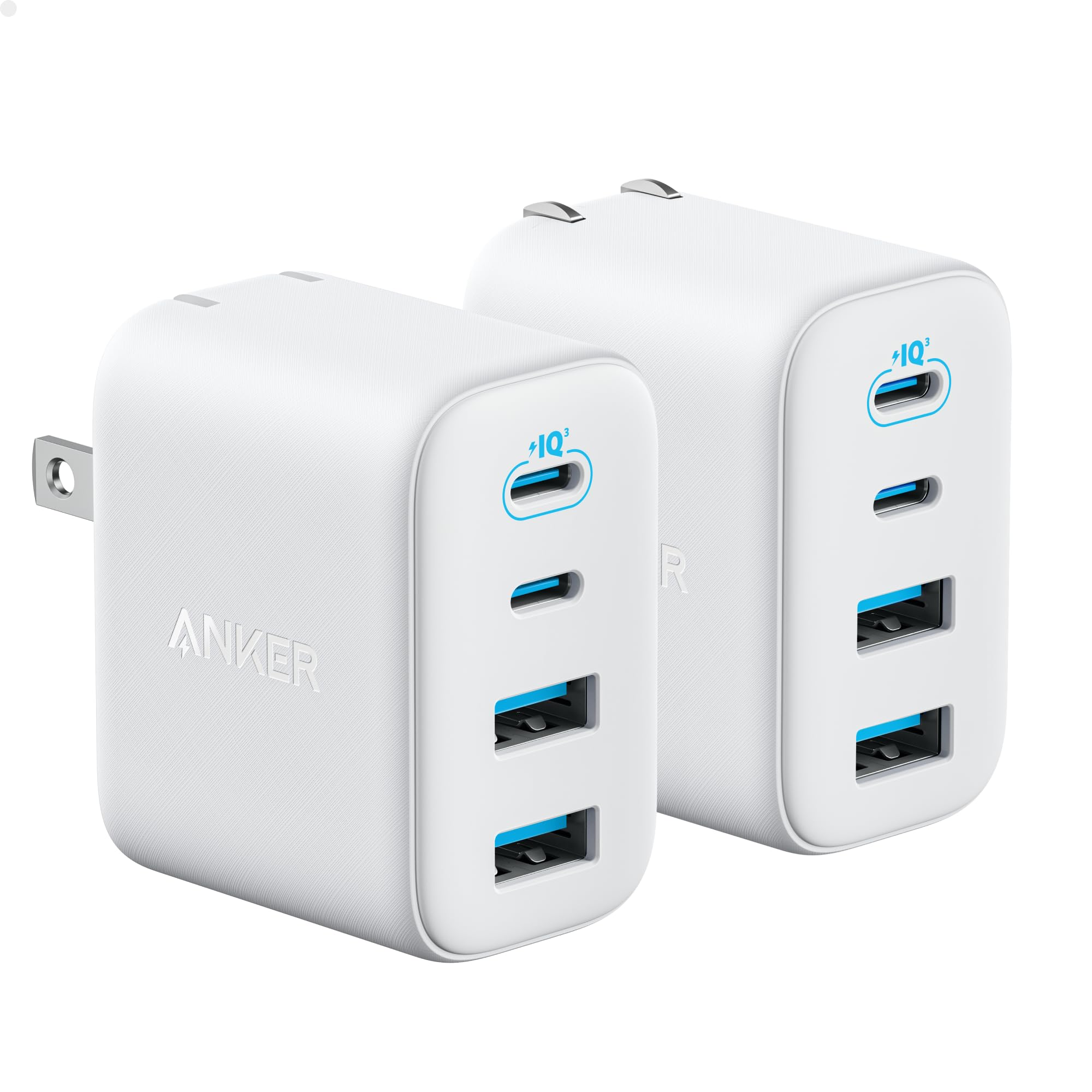 Amazon.com: Anker Zolo USB C Charger Block, 2-Pack 4-Port Wall